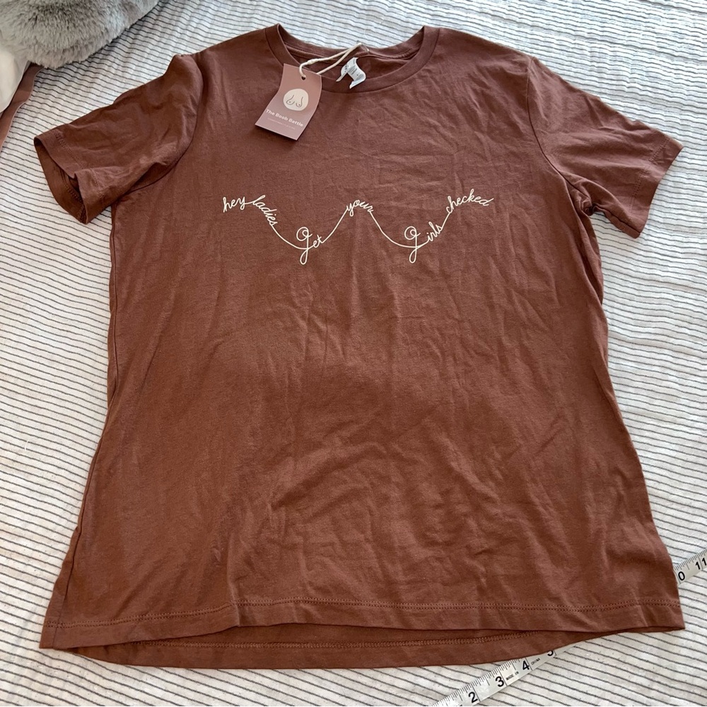 NWT Blush Get Your Girls Checked Tee large